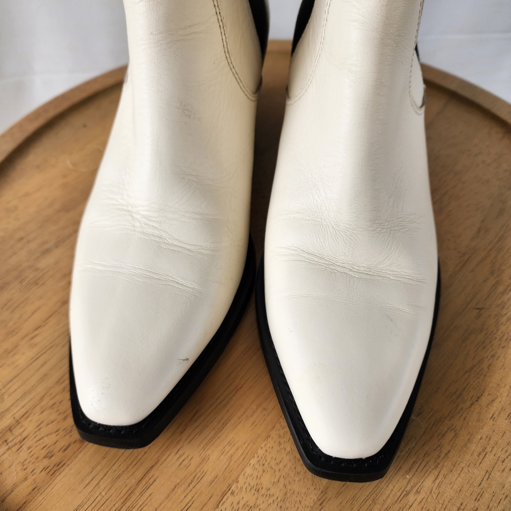Everlane Western Cream Ankle Boots - Picture 4 of 13
